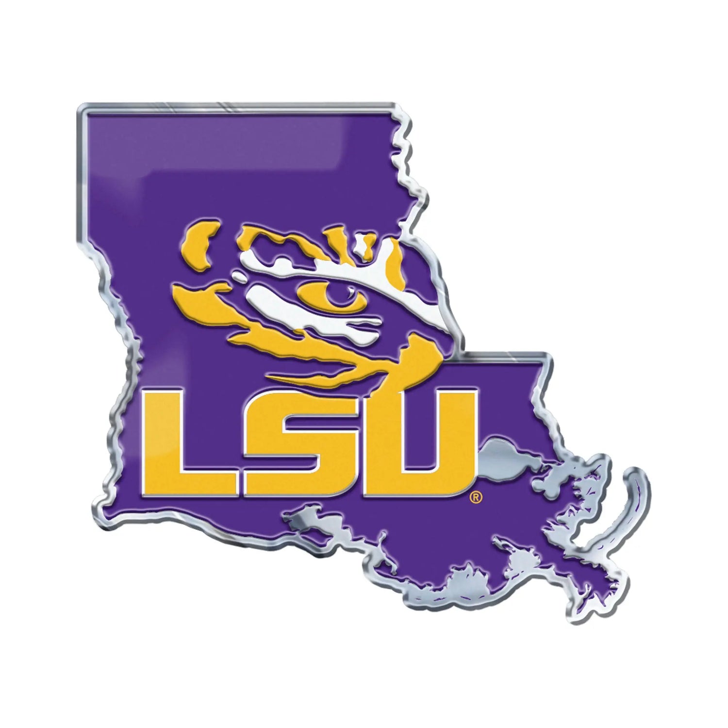 Fanmats LSU Tigers Embossed State Emblem Fanmats