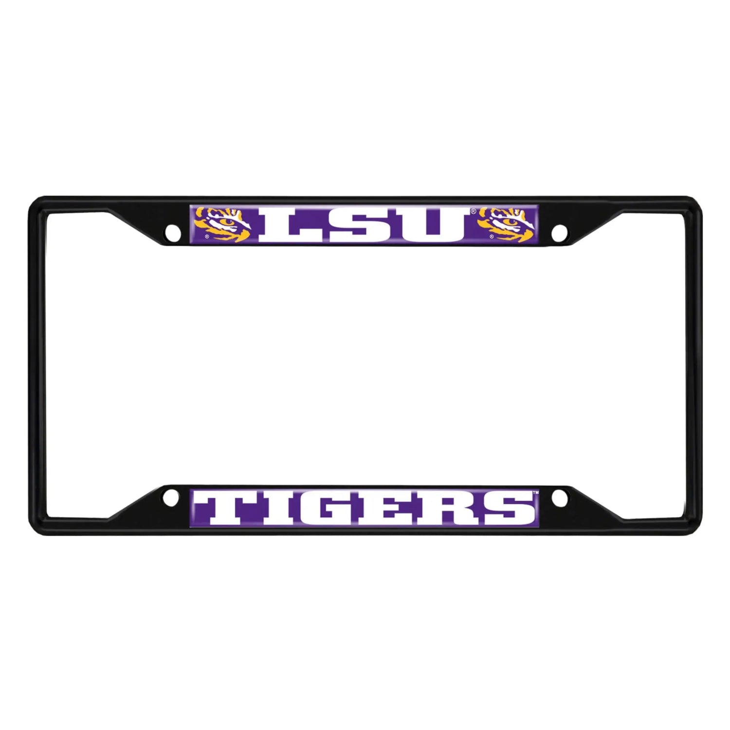 Fanmats LSU Tigers License Plate Frame - Black Fanmats