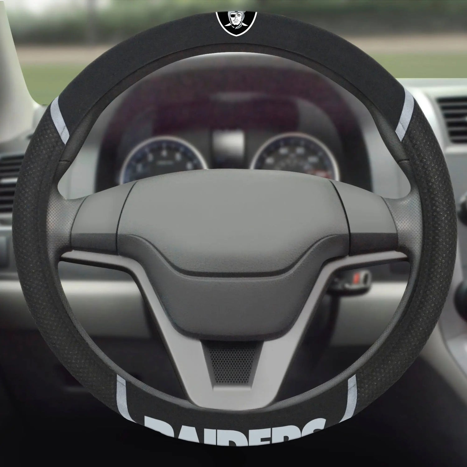 Fanmats Las Vegas Raiders Steering Wheel Cover Fanmats