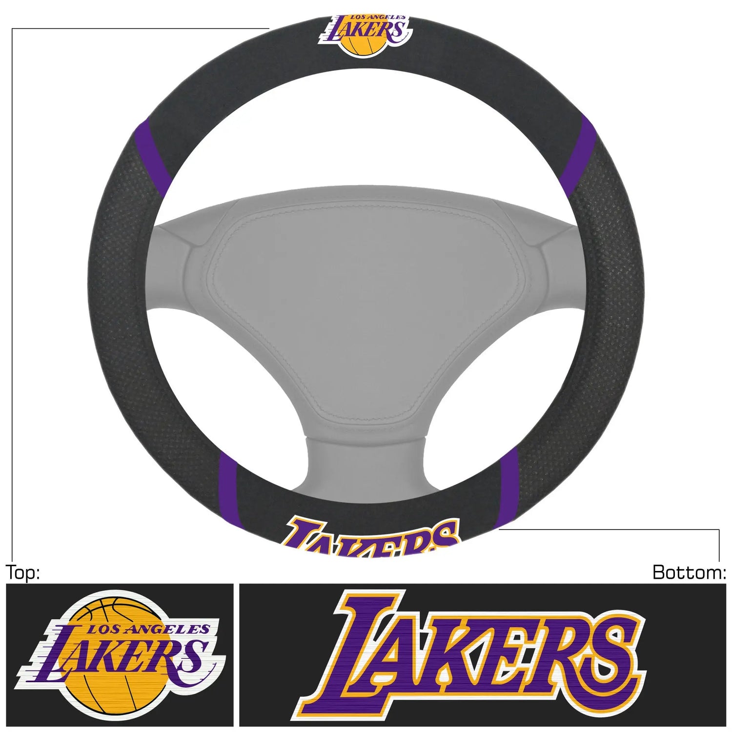 Fanmats Los Angeles Lakers Steering Wheel Cover Fanmats