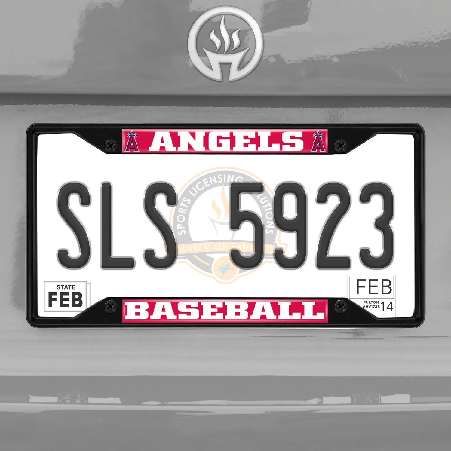 Fanmats MLB Los Angeles Angels License Plate Frame - Black Fanmats