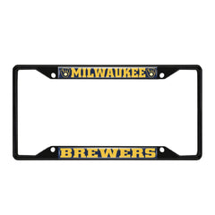 Fanmats MLB Milwaukee Brewers License Plate Frame - Black Fanmats