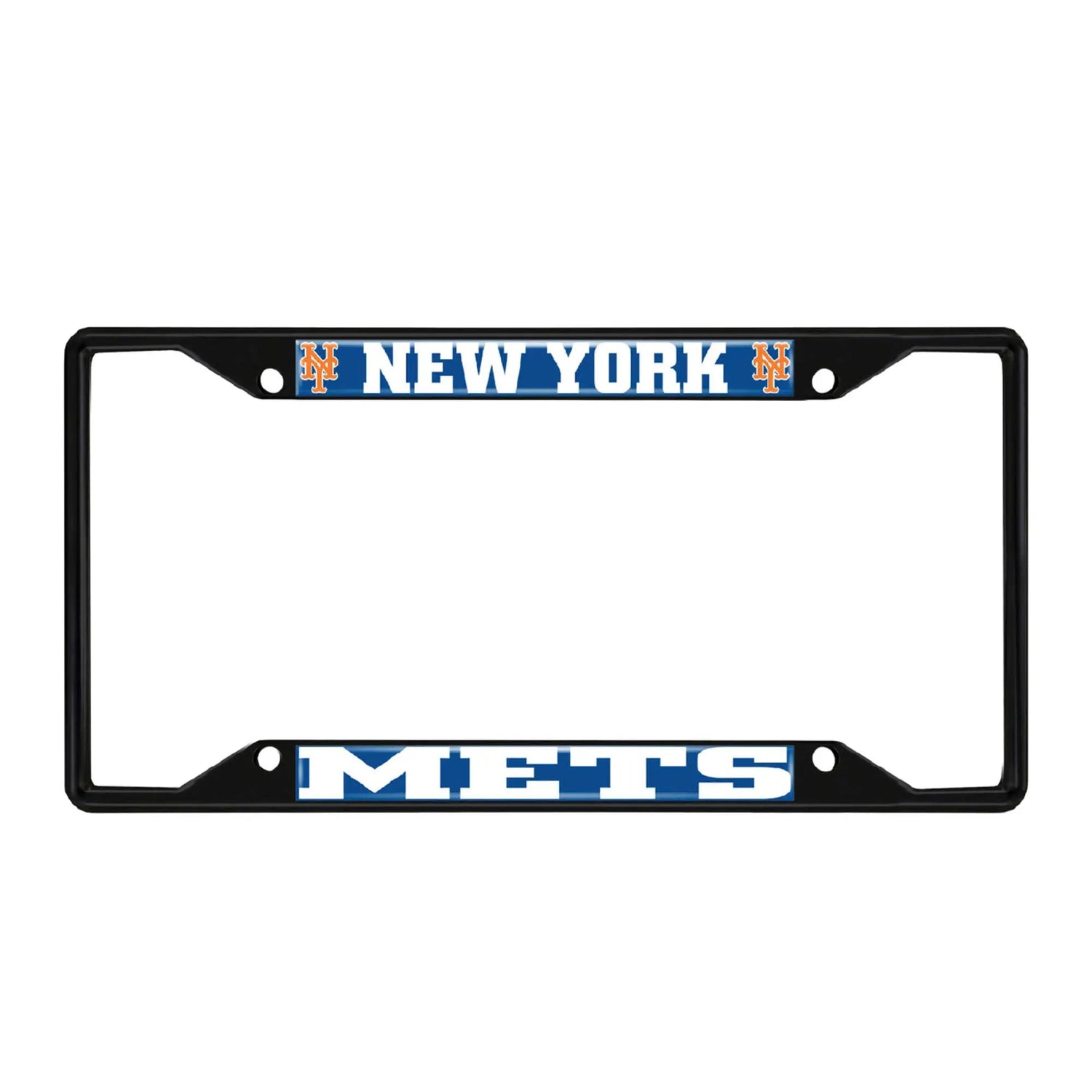 Fanmats MLB New York Mets License Plate Frame - Black - PinkPro Beauty Supply