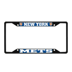 Fanmats MLB New York Mets License Plate Frame - Black - PinkPro Beauty Supply