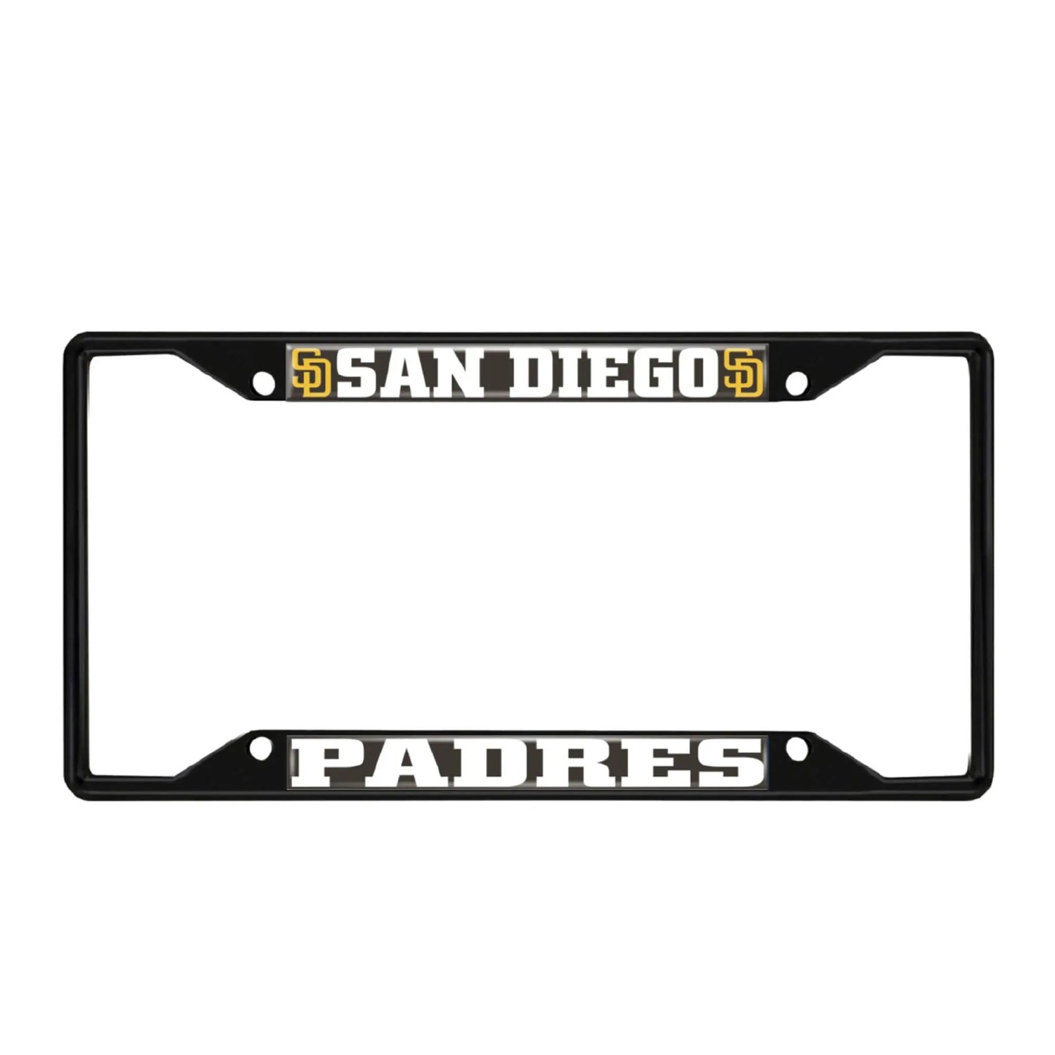 Fanmats MLB San Diego Padres License Plate Frame - Black Fanmats