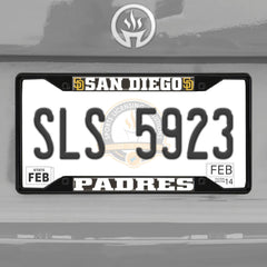 Fanmats MLB San Diego Padres License Plate Frame - Black Fanmats