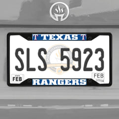 Fanmats MLB Texas Rangers License Plate Frame - Black Fanmats