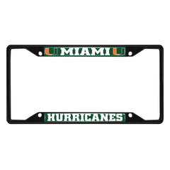 Fanmats Miami Hurricanes License Plate Frame - Black Fanmats