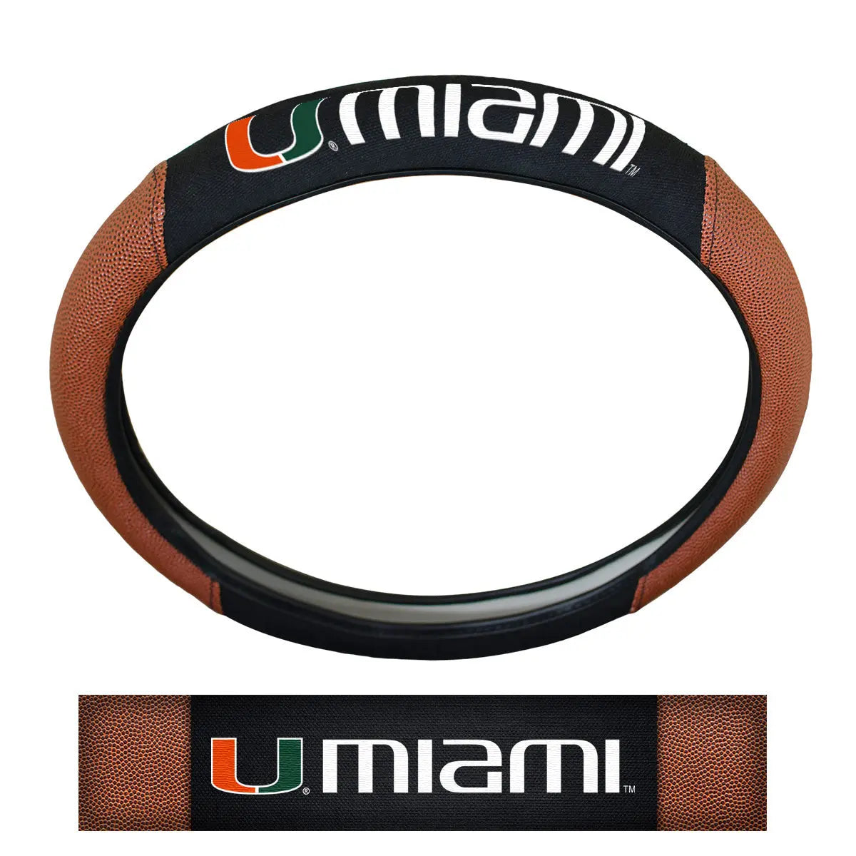 Fanmats Miami Hurricanes Sports Grip Steering Wheel Cover Fanmats