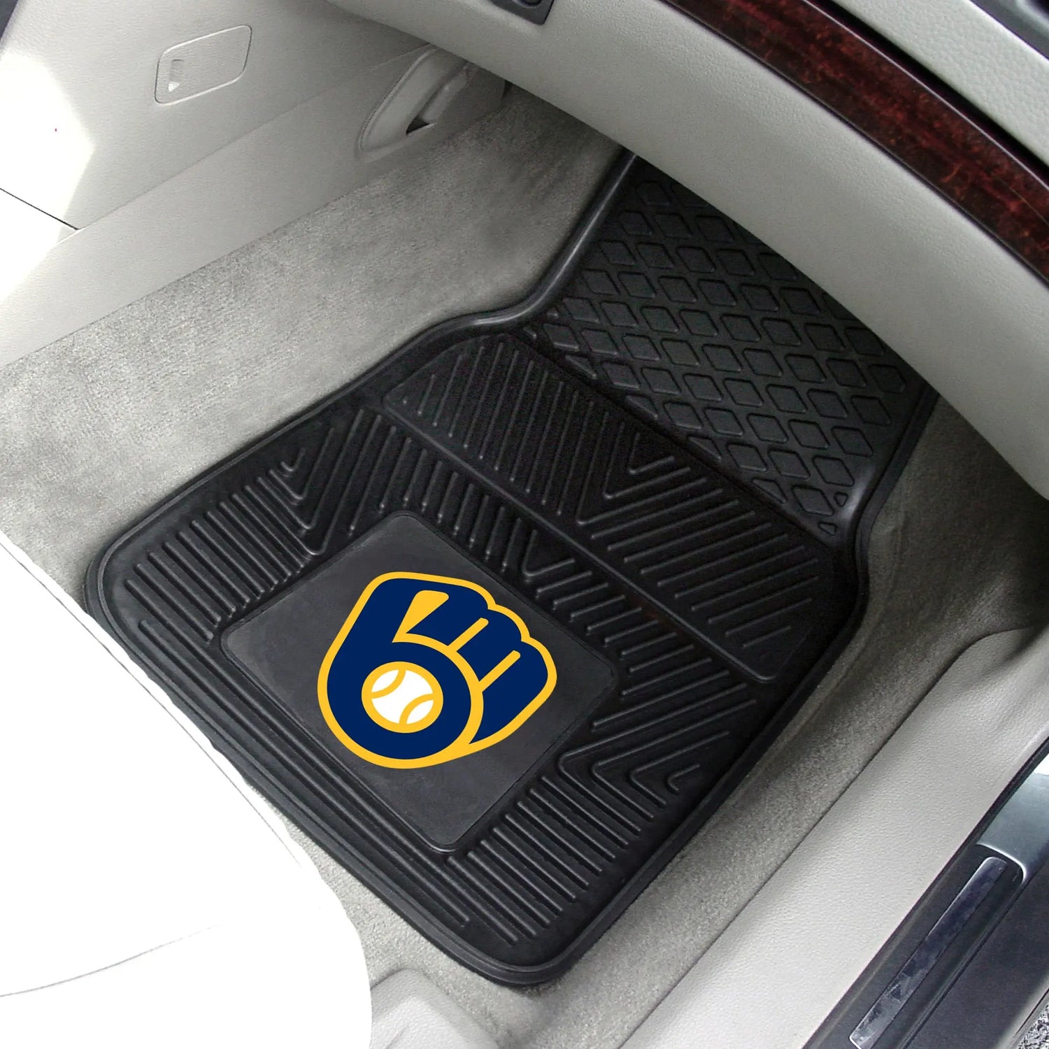 Fanmats Milwaukee Brewers 2pc Vinyl Car Mat Set Fanmats