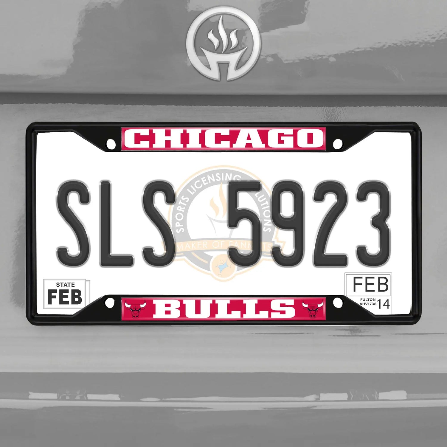 Fanmats NBA Chicago Bulls License Plate Frame - Black Fanmats