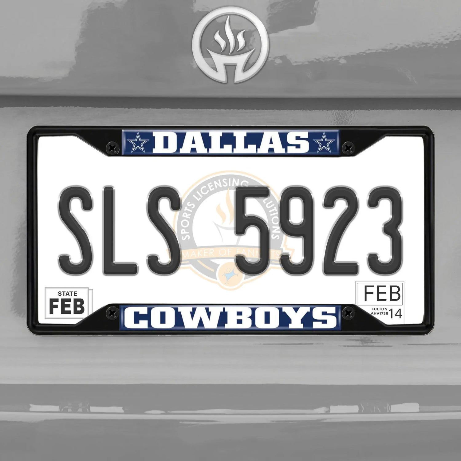 Fanmats NFL Fallas Cowboys License Plate Frame - Black Fanmats