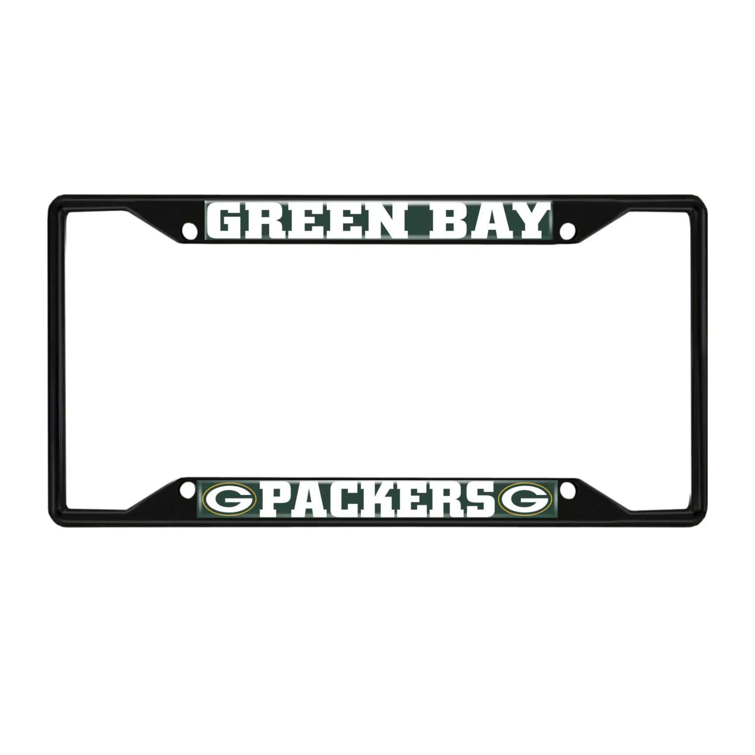 Fanmats NFL Green Bay Packers License Plate Frame - Black Fanmats