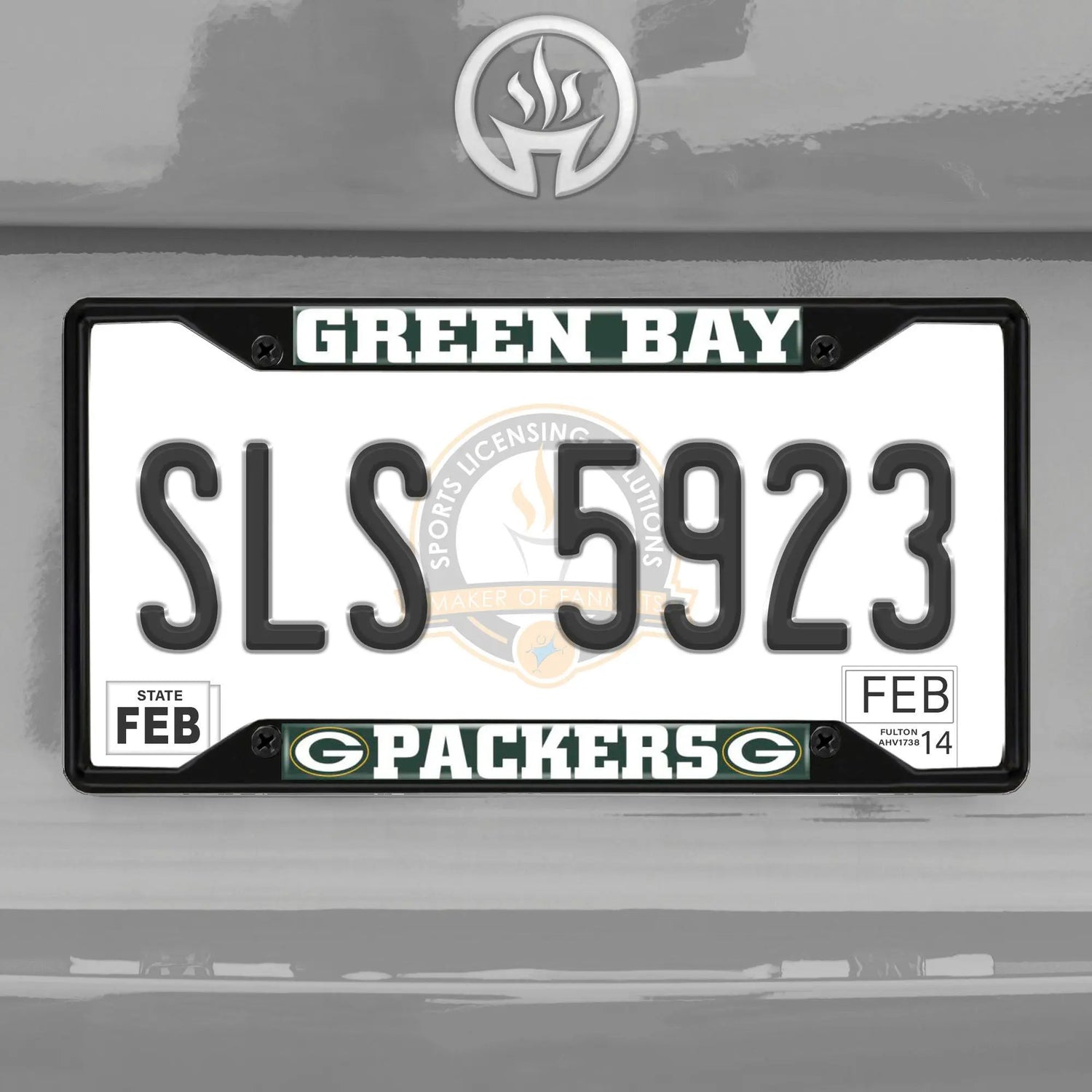 Fanmats NFL Green Bay Packers License Plate Frame - Black Fanmats