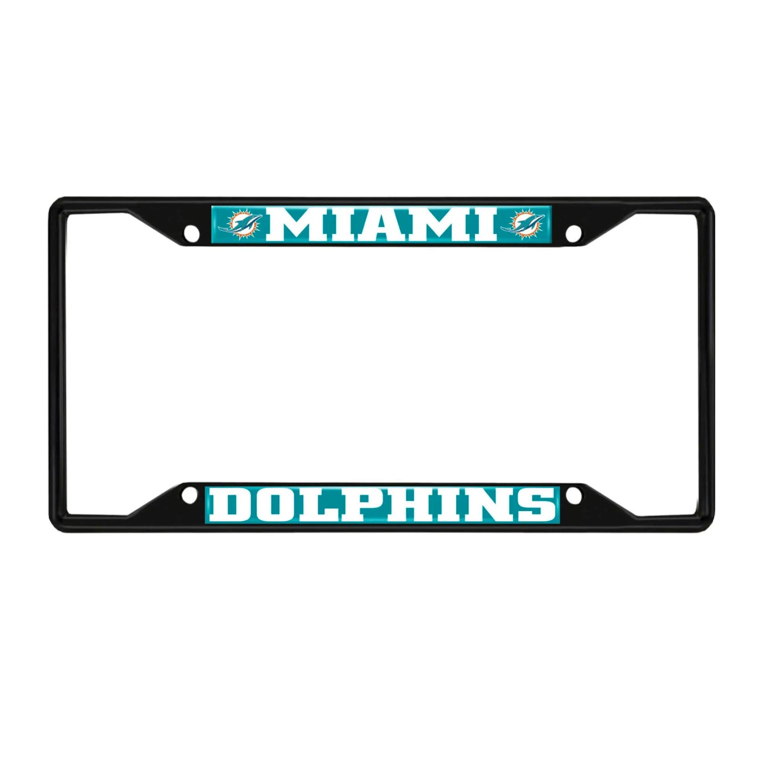 Fanmats NFL Miami Dolphins License Plate Frame - Black Fanmats