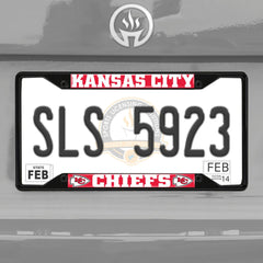 Fanmats NFl Kansas City Chiefs License Plate Frame - Black Fanmats