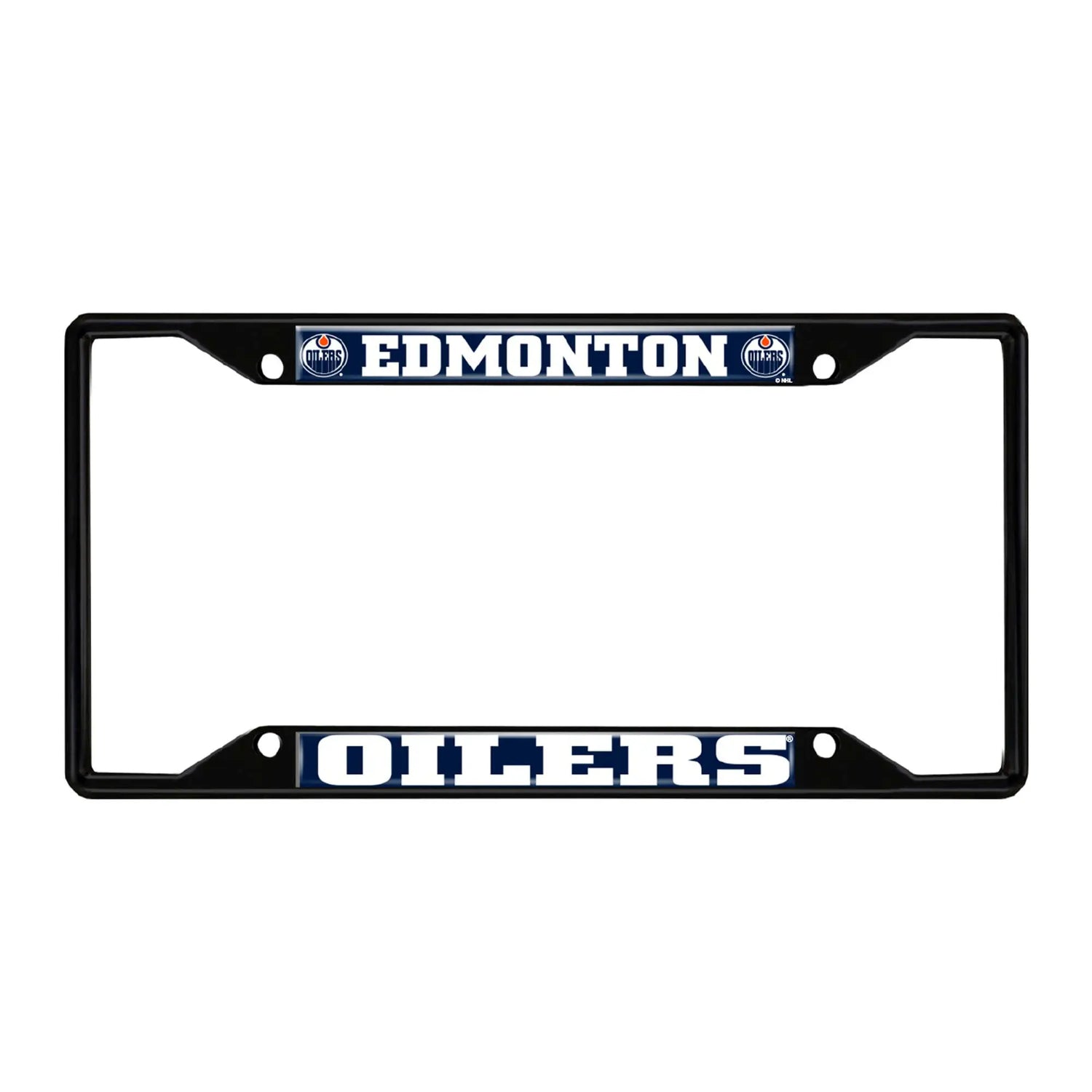 Fanmats NHL Edmonton Oilers License Plate Frame - Black - PinkPro Beauty Supply