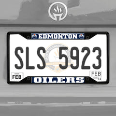 Fanmats NHL Edmonton Oilers License Plate Frame - Black - PinkPro Beauty Supply