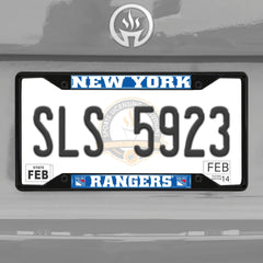 Fanmats NHL New York Rangers License Plate Frame - Black Fanmats