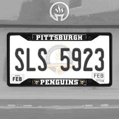 Fanmats NHL Pittsburgh Penguins License Plate Frame - Black Fanmats