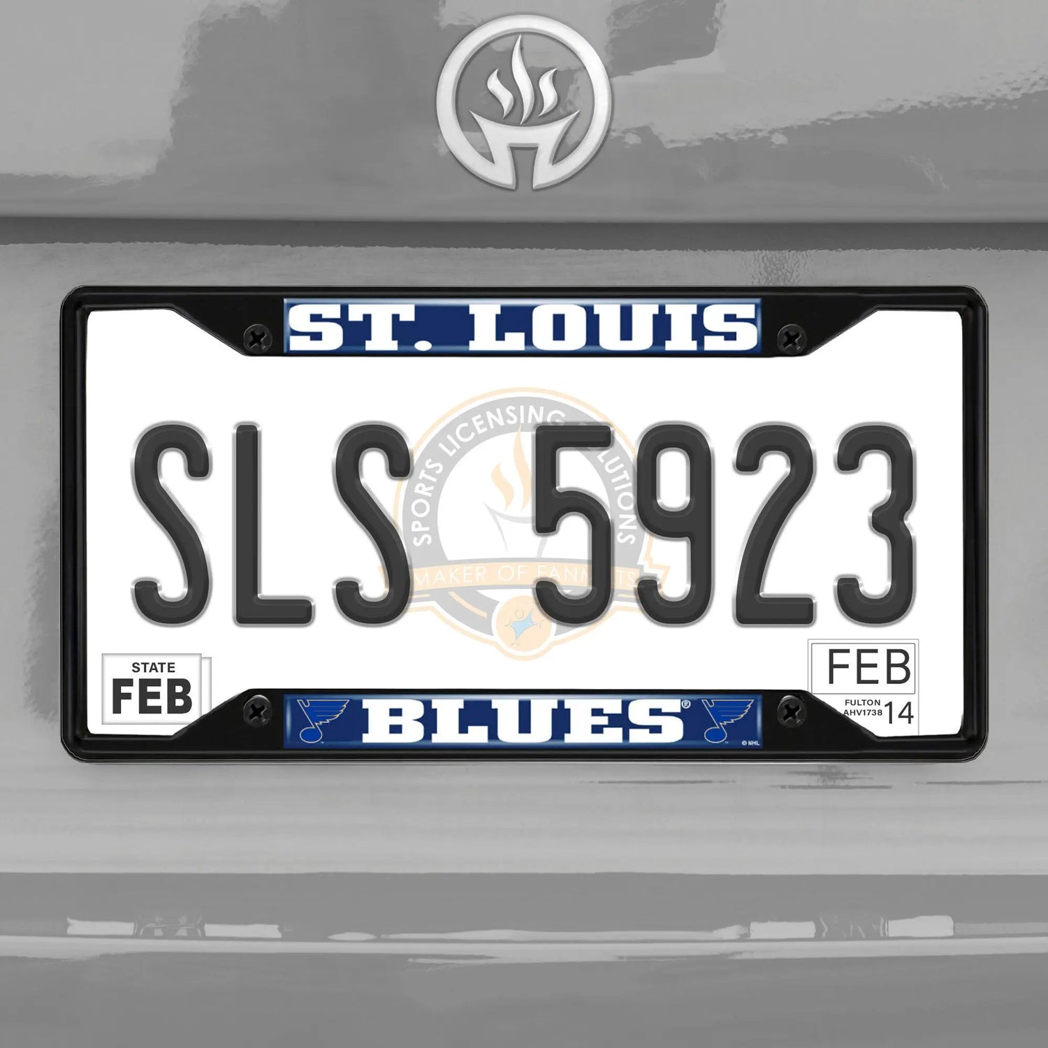 Fanmats NHL St. Louis Blues License Plate Frame - Black Fanmats