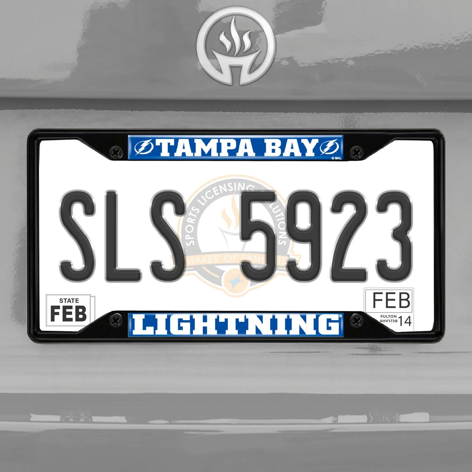 Fanmats NHL Tampa Bay Lightning License Plate Frame - Black Fanmats