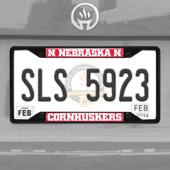 Fanmats Nebraska Cornhuskers License Plate Frame - Black Fanmats