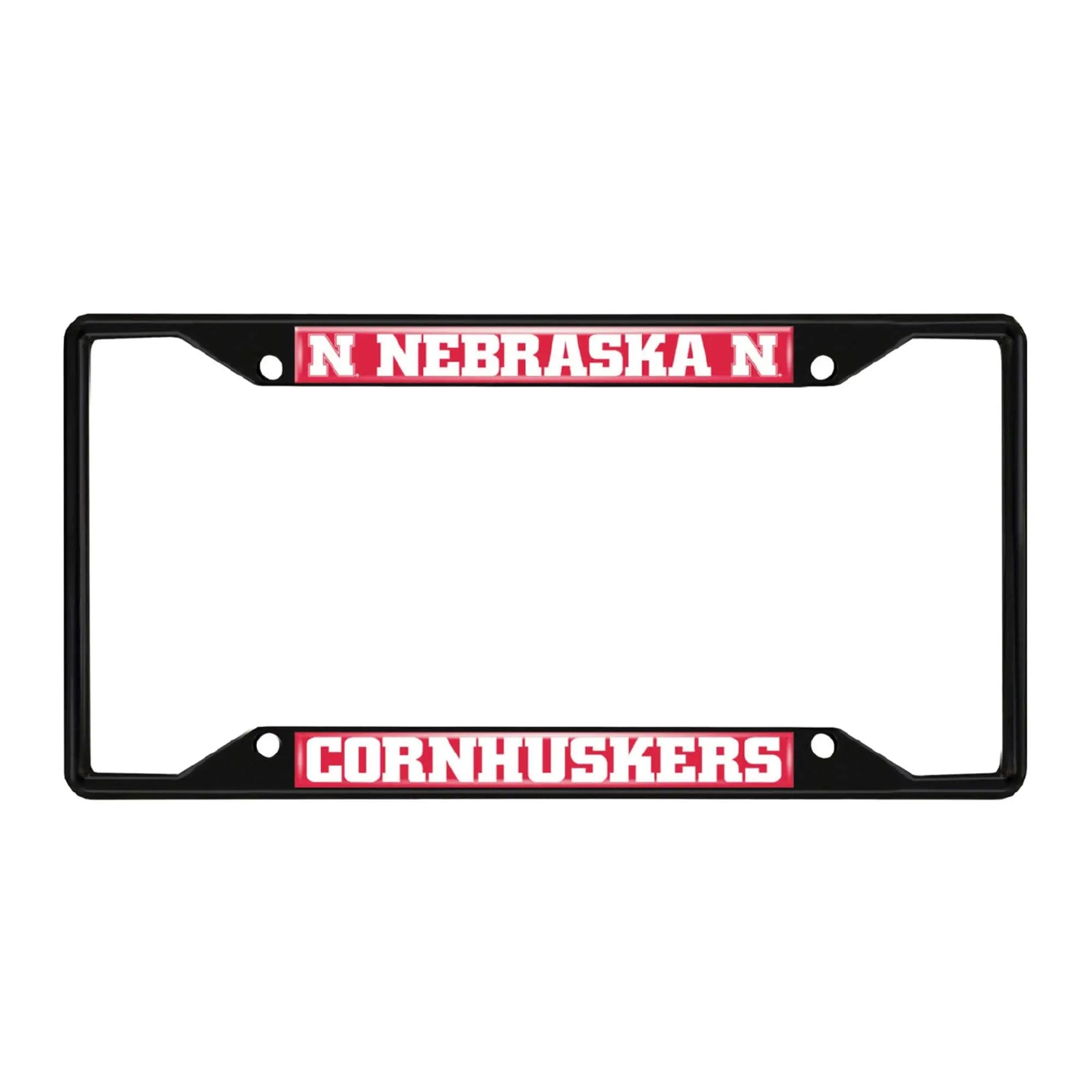 Fanmats Nebraska Cornhuskers License Plate Frame - Black Fanmats