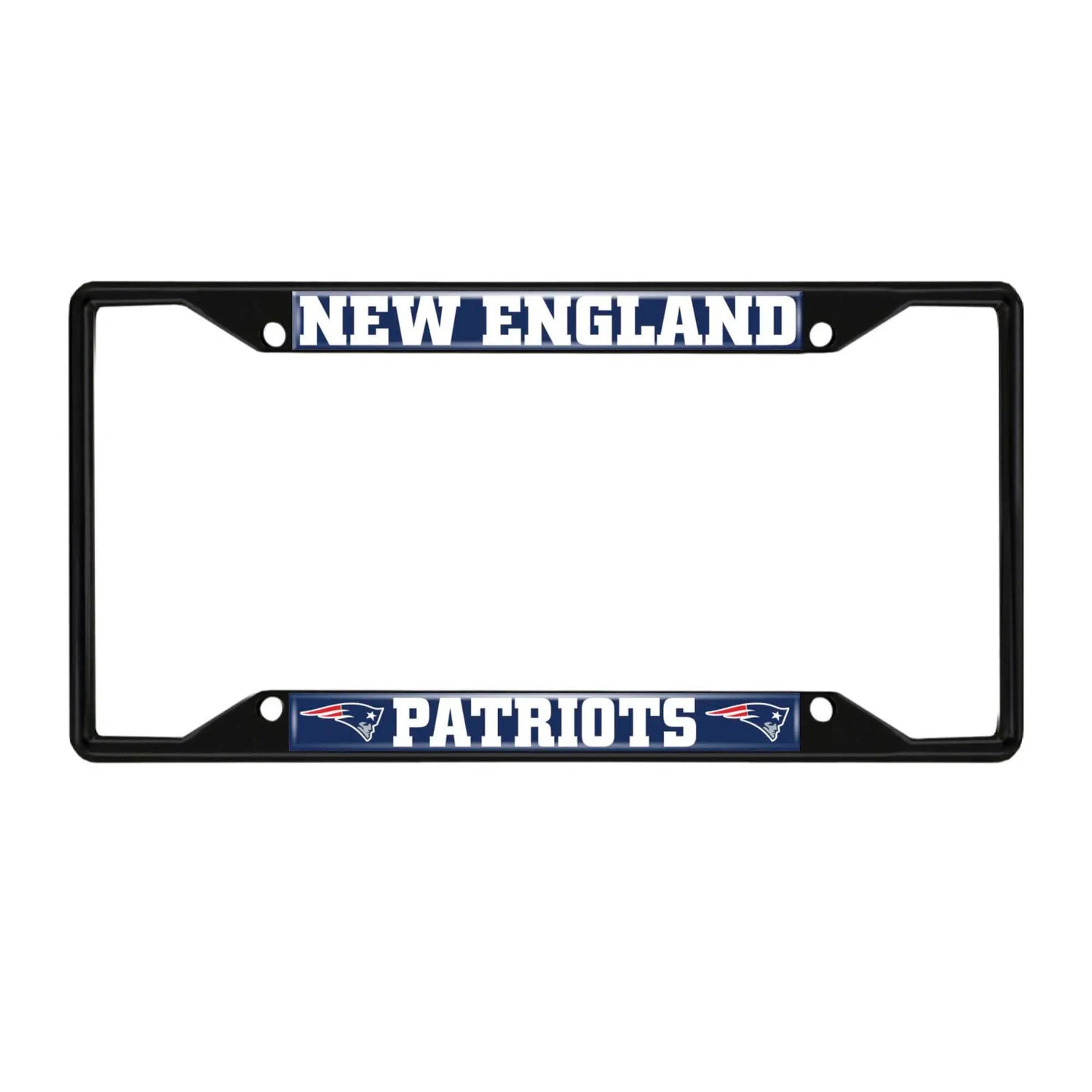 Fanmats New England Patriots License Plate Frame - Black Fanmats