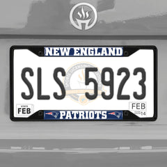 Fanmats New England Patriots License Plate Frame - Black Fanmats