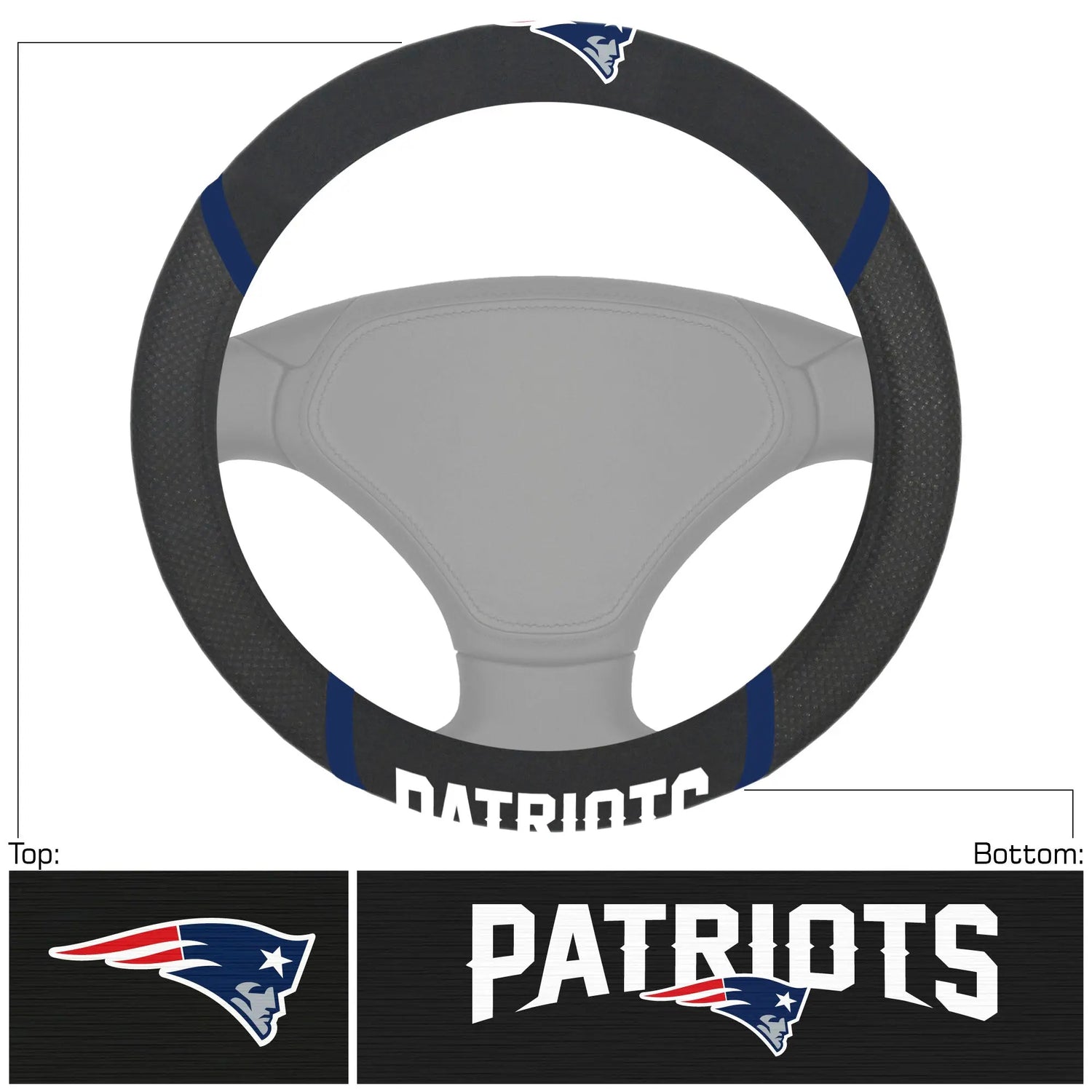 Fanmats New England Patriots Steering Wheel Cover Fanmats