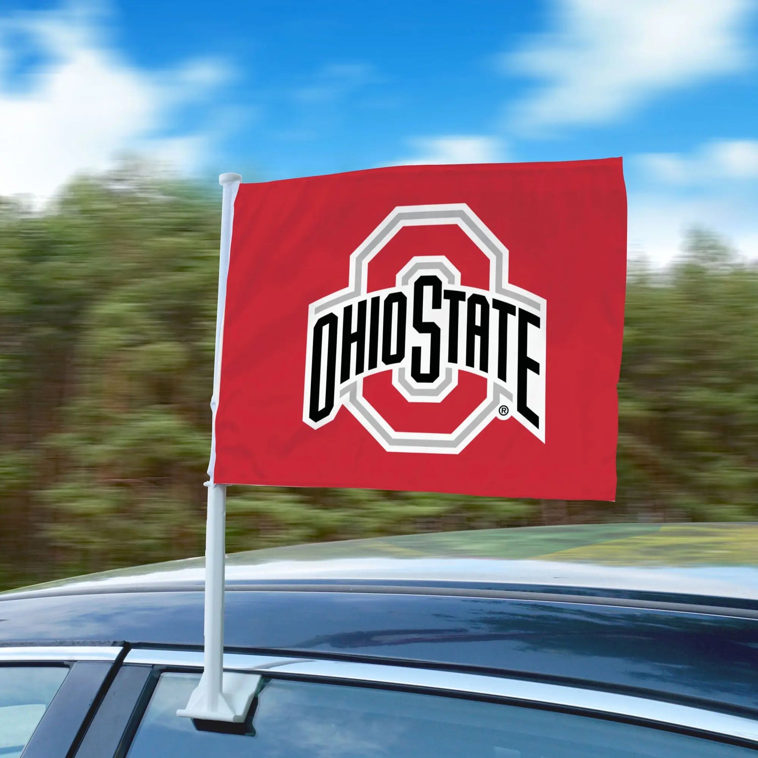 Fanmats Ohio State Buckeyes Car Flag - PinkPro Beauty Supply