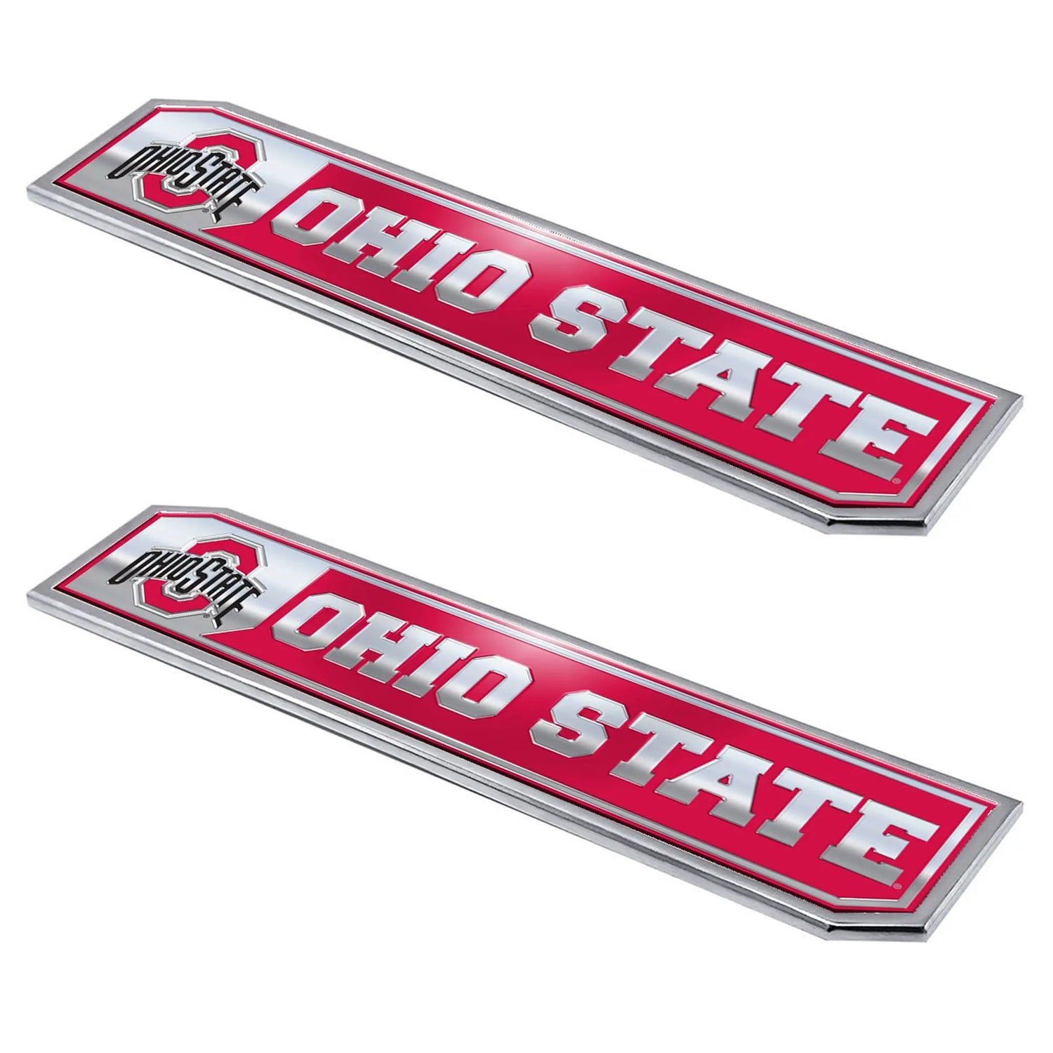 Fanmats Ohio State Buckeyes Embossed Truck Emblem 2pk - PinkPro Beauty Supply