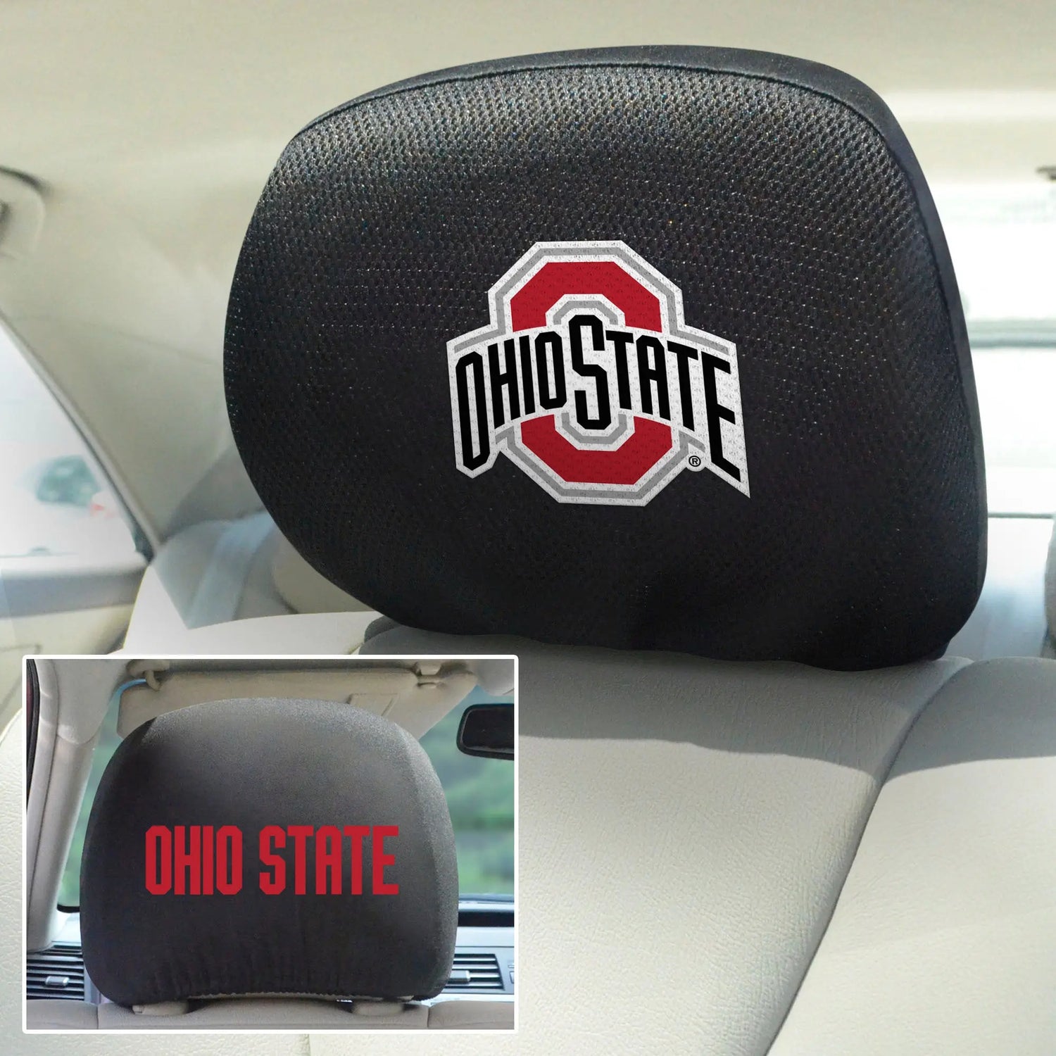 Fanmats Ohio State Buckeyes Head Rest Cover - PinkPro Beauty Supply