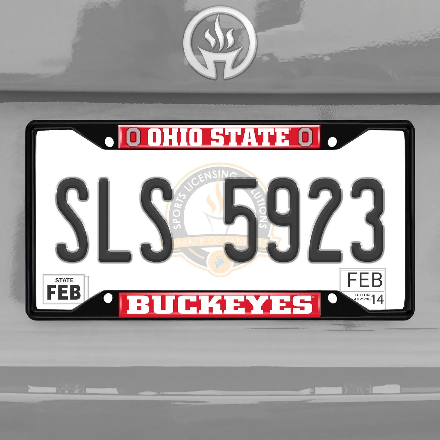 Fanmats Ohio State Buckeyes License Plate Frame - Black Fanmats