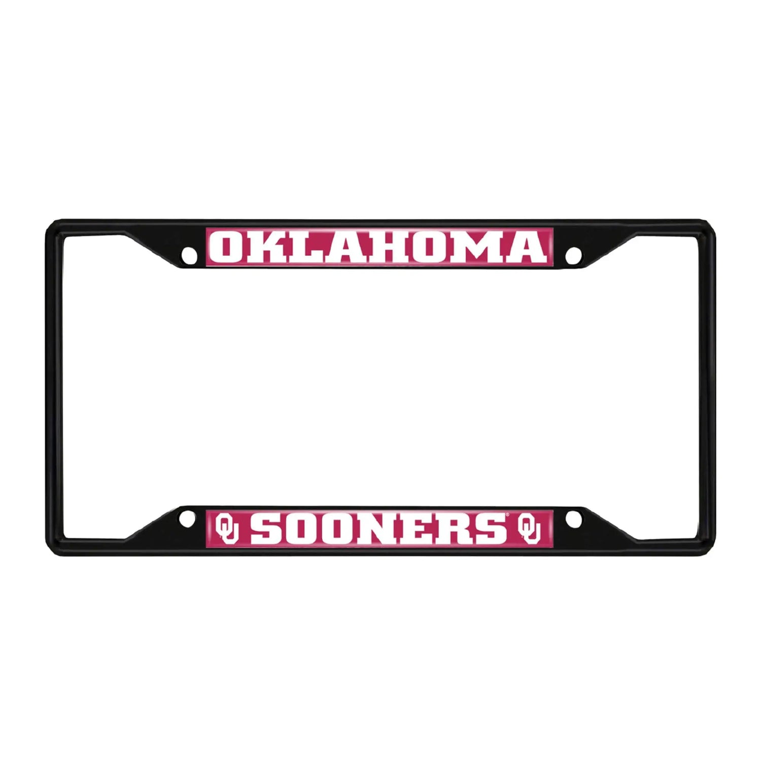 Fanmats Oklahoma Sooners License Plate Frame - Black Fanmats