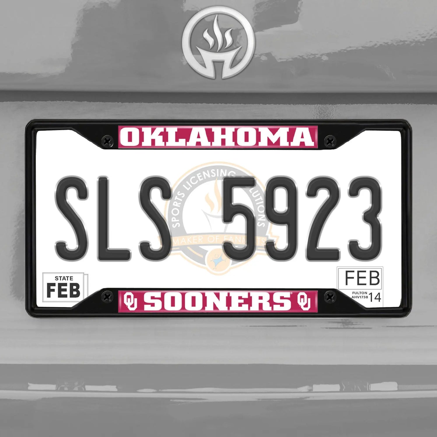 Fanmats Oklahoma Sooners License Plate Frame - Black Fanmats