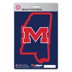 Fanmats Ole Miss Rebels State Shape Decal Fanmats