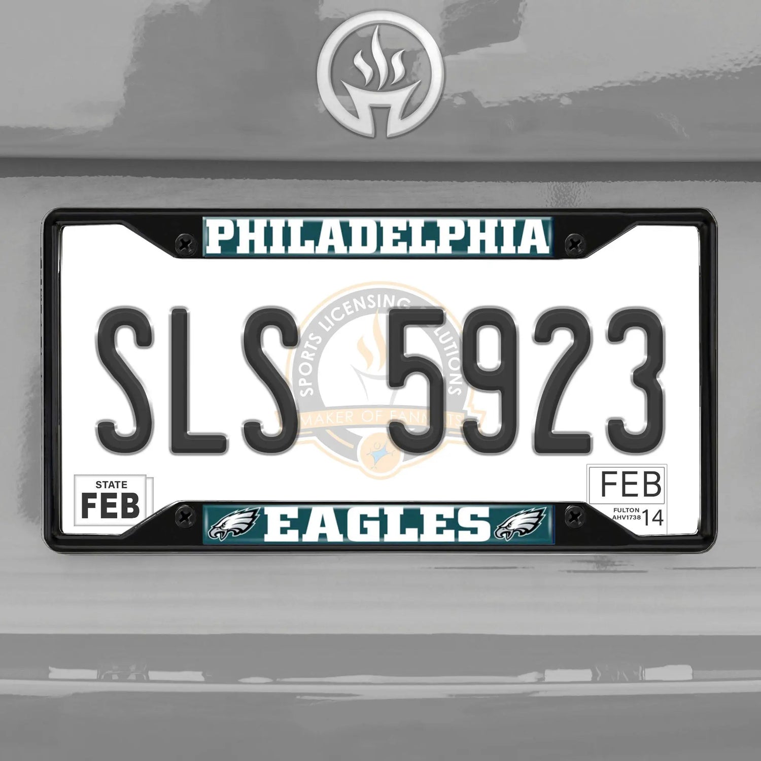 Fanmats Philadelphia Eagles License Plate Frame - Black Fanmats