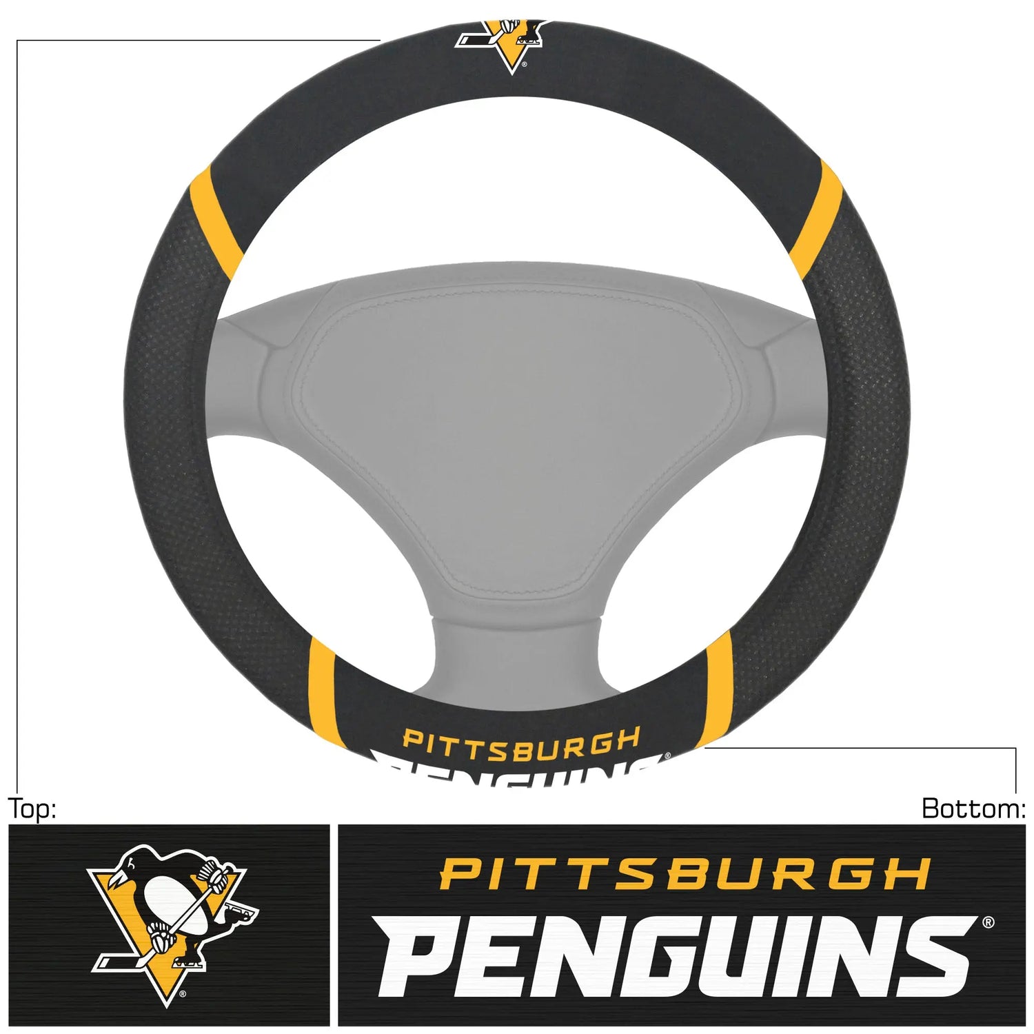 Fanmats Pittsburgh Penguins Steering Wheel Cover Fanmats