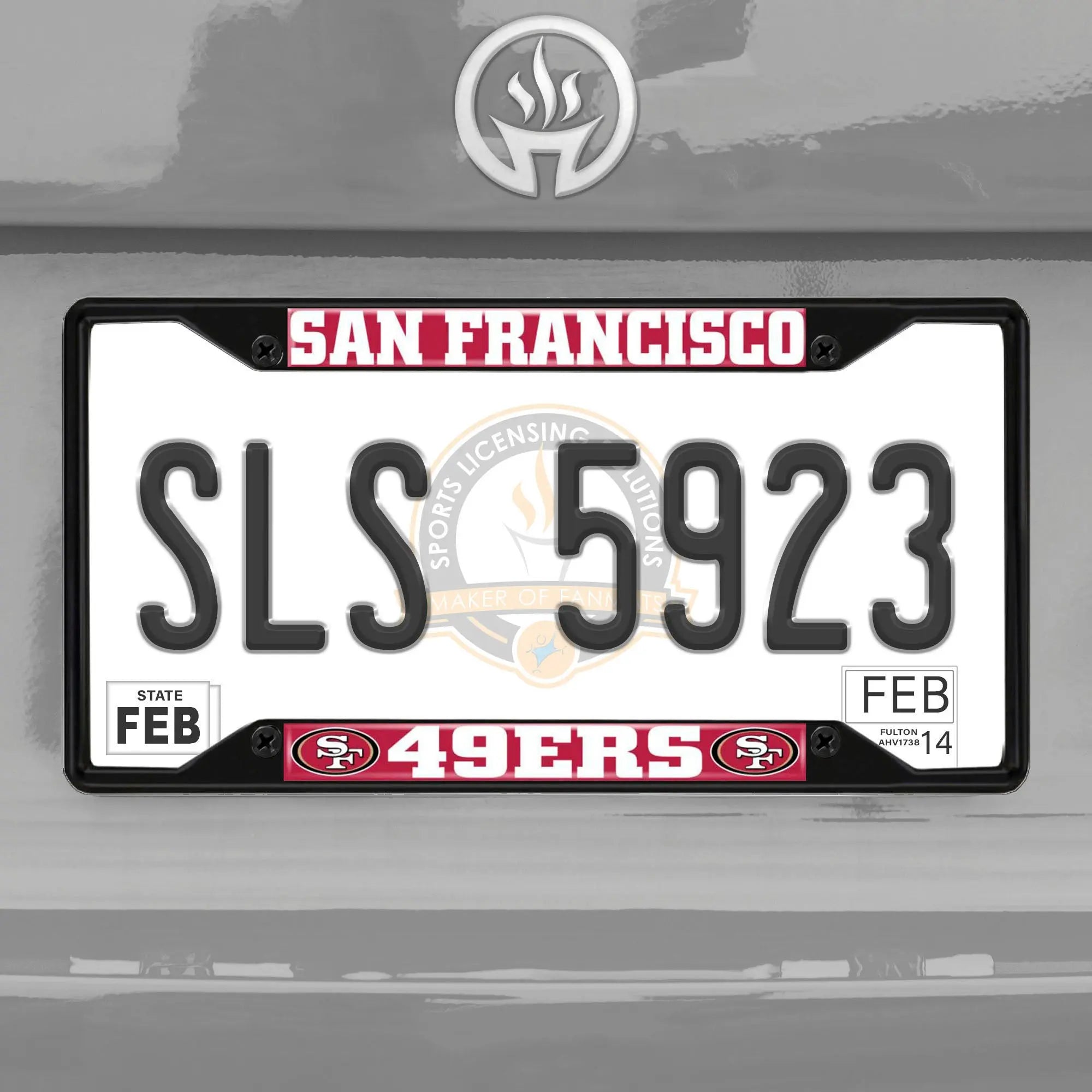 Fanmats San Francisco 49ers License Plate Frame - Black - PinkPro