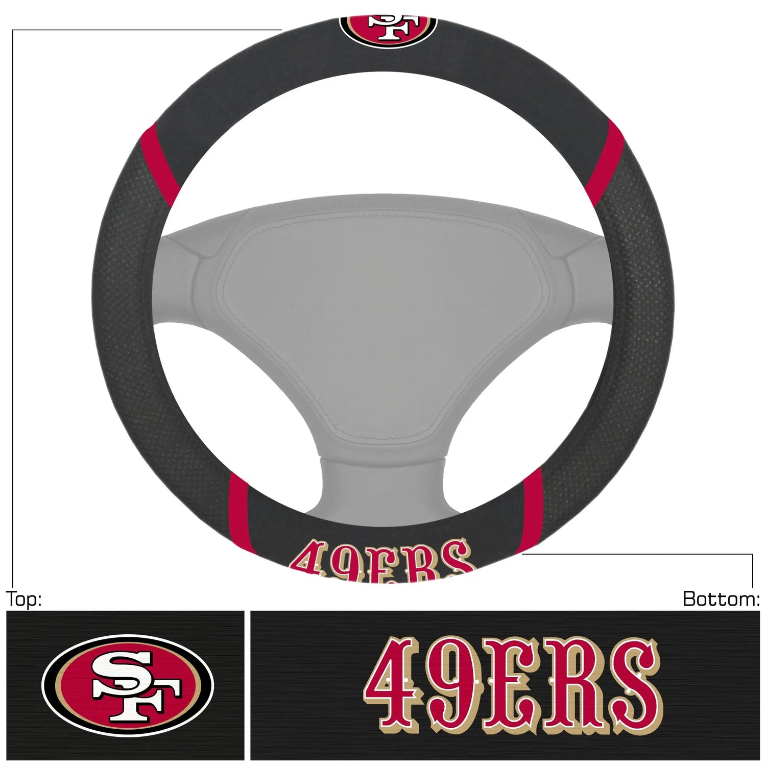 Fanmats San Francisco 49ers Steering Wheel Cover Fanmats