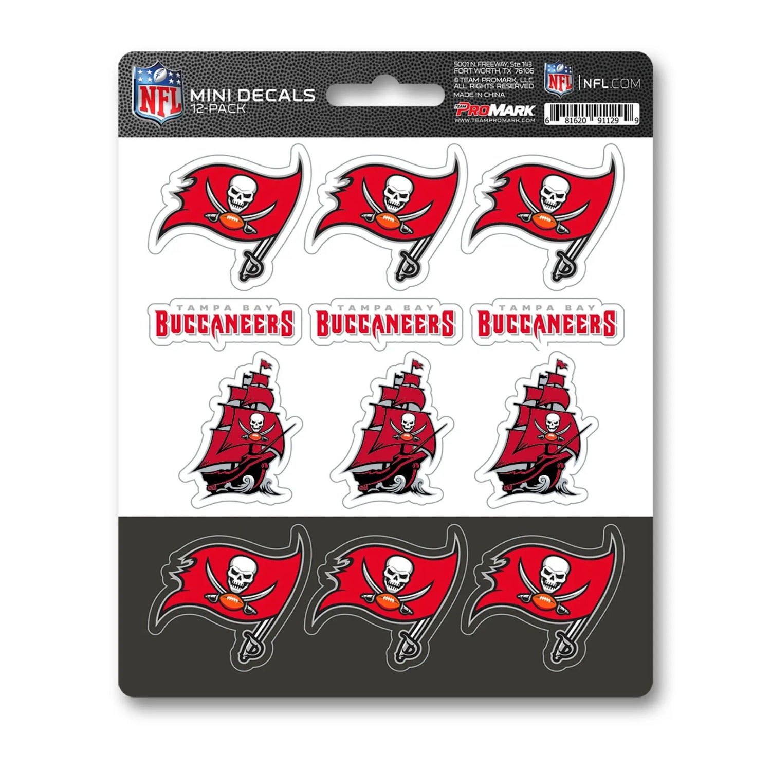 Fanmats Tampa Bay Buccaneers Mini Decal 12pk Fanmats