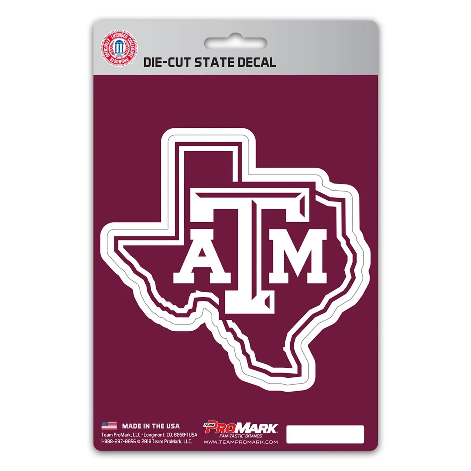 Fanmats Texas A&M Aggies State Shape Decal Fanmats