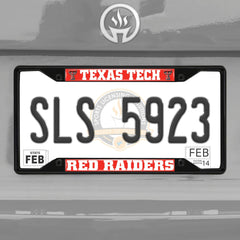 Fanmats Texas Tech Red Raiders License Plate Frame - Black Fanmats