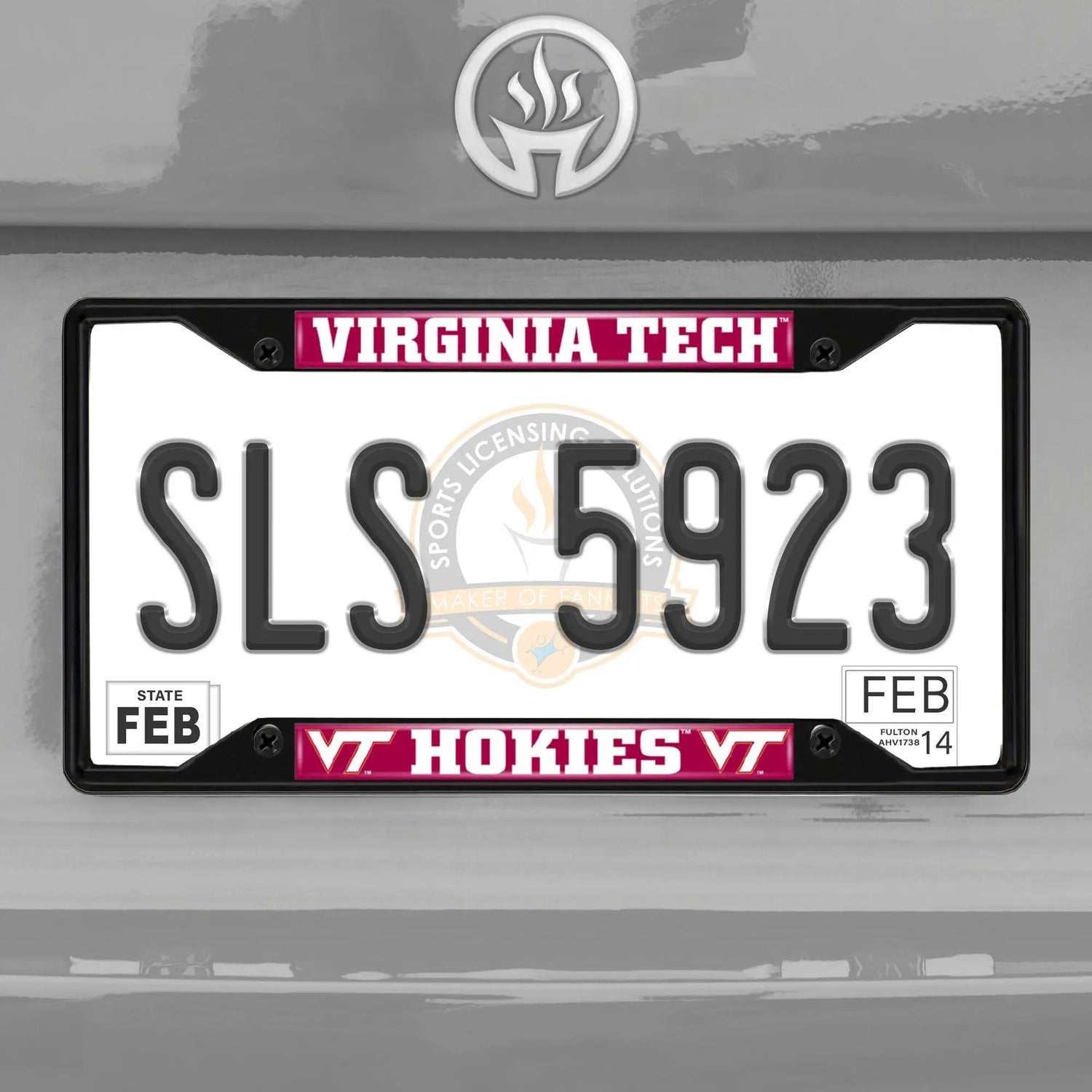 Fanmats Virginia Tech Hokies License Plate Frame - Black Fanmats