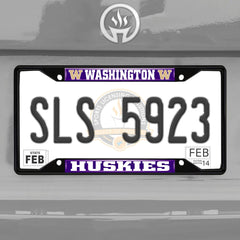 Fanmats Washington Huskies License Plate Frame - Black Fanmats