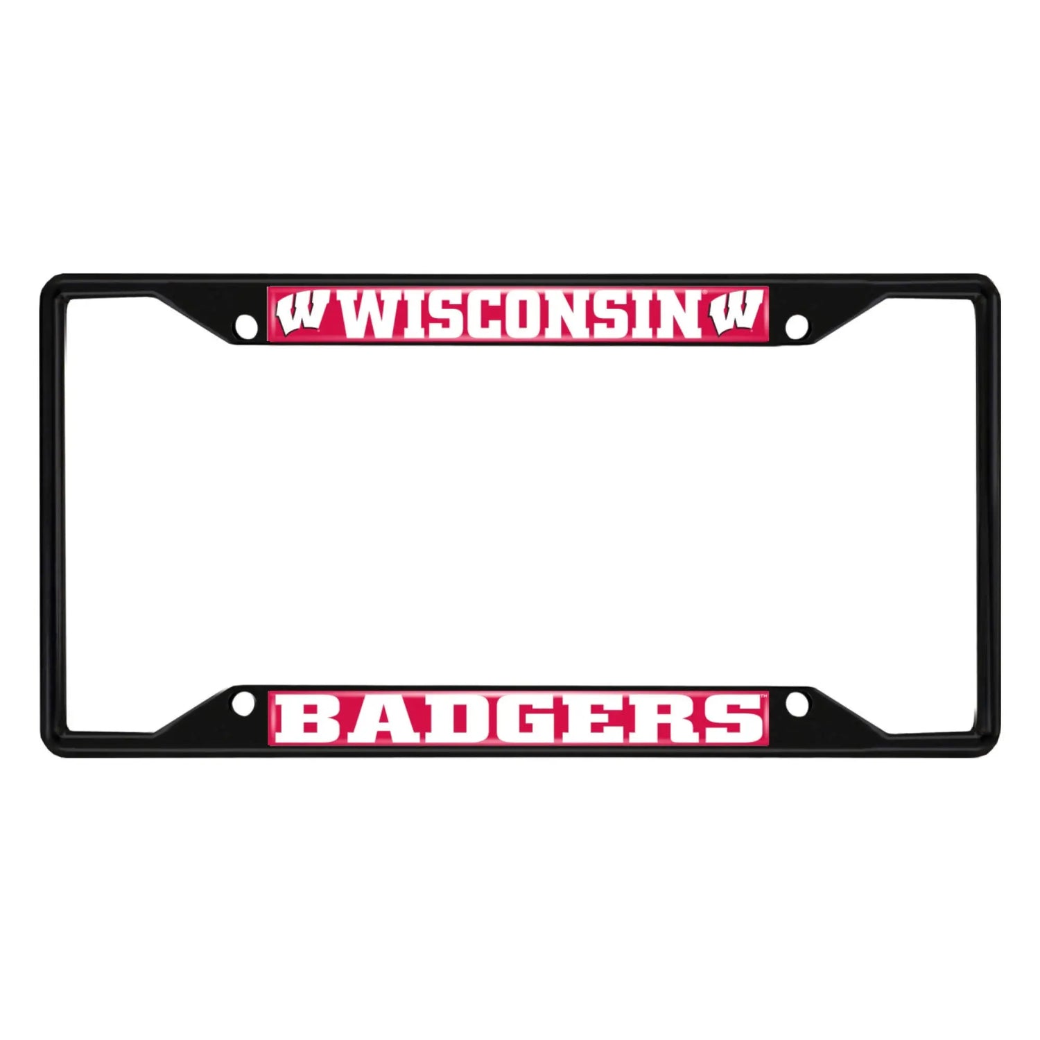 Fanmats Wisconsin Badgers License Plate Frame - Black Fanmats