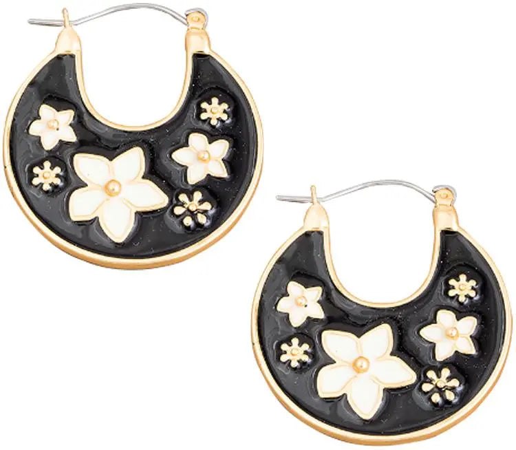 Floral Disc Earrings PinkPro Beauty Supply