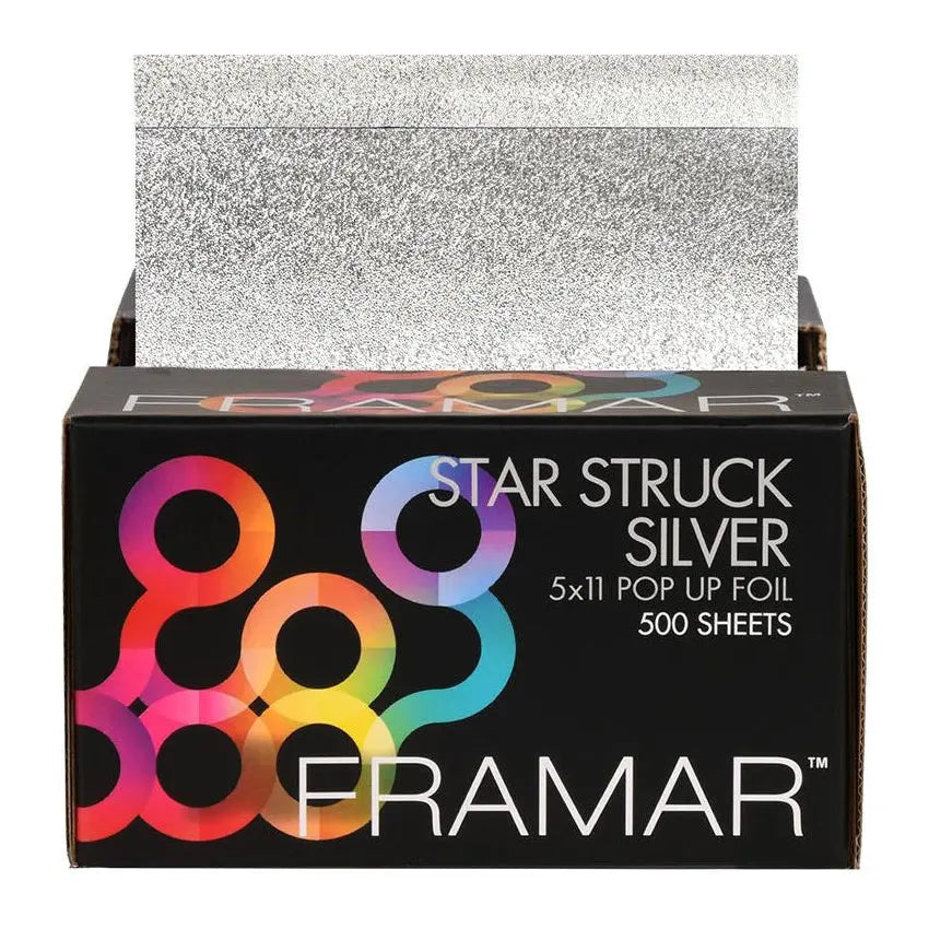 Framar 5x11 Pop Up Foil It Sheets Star Struck Silver - PinkPro Beauty Supply